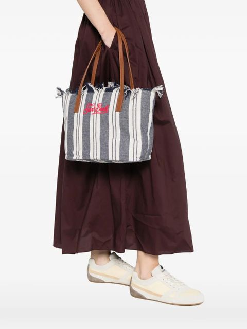 MC2 Saint Barth striped frayed tote bag - Blue - zdjęcie produktu nr 2