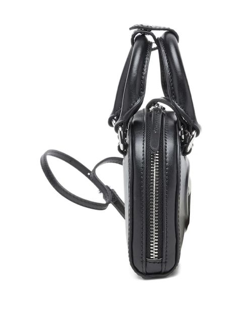 Diesel 1DR Dome embossed logo crossbody bag - Black