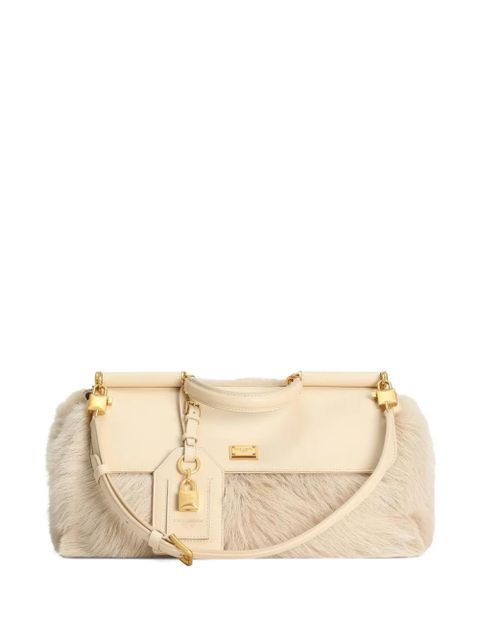 Dolce & Gabbana My Sicily fur-panel tote bag - Neutrals - zdjęcie produktu nr 1