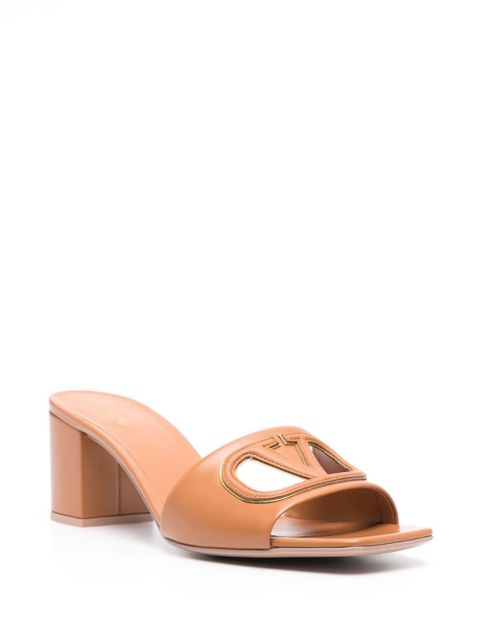 Valentino Garavani 60mm VLogo Signature leather mules - Brown - zdjęcie produktu nr 2