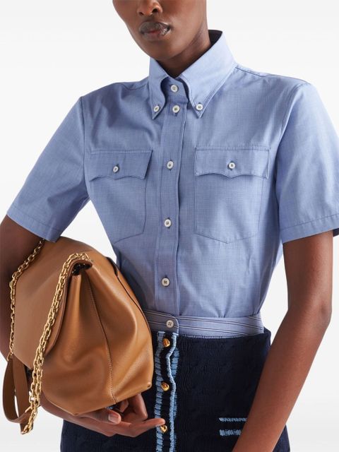 Prada short-sleeve cotton shirt - Blue