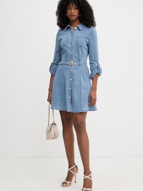 Morgan sukienka koszulowa jeansowa - zdjęcie produktu nr 1