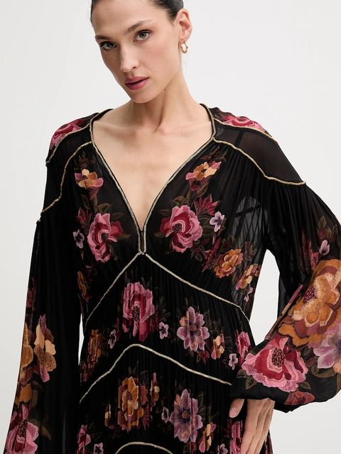 Farm Rio sukienka kolor czarny maxi rozkloszowana 342685 - zdjęcie produktu nr 2