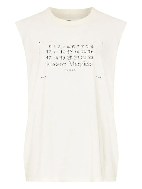 Maison Margiela cotton tank top - White - zdjęcie produktu nr 1