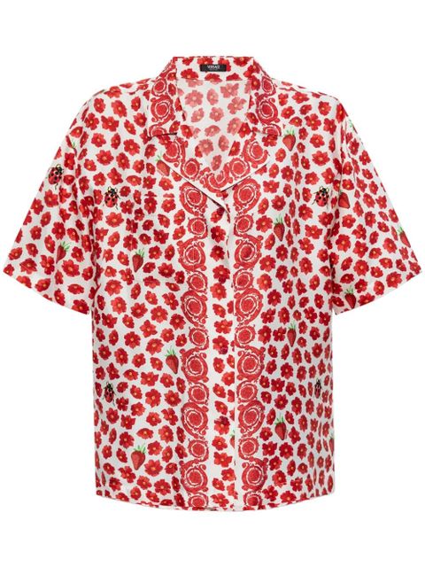 Versace Strawberry Garden silk shirt - White - zdjęcie produktu nr 1