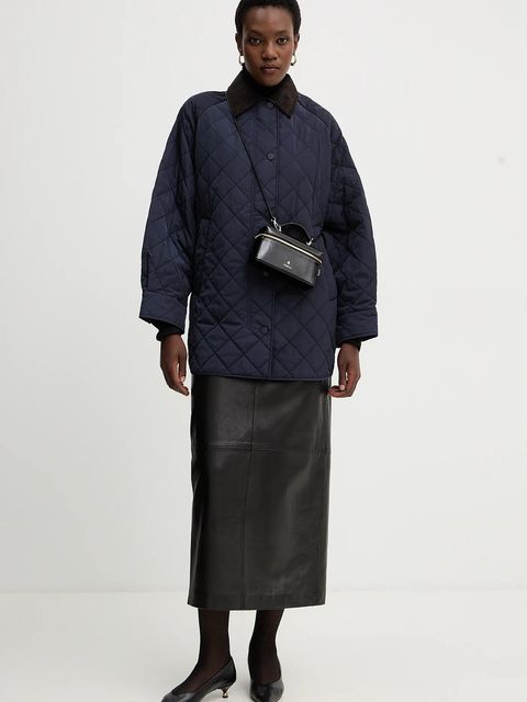 Weekend Max Mara kurtka PEPATO kolor granatowy przejściowa oversize 2525496102600