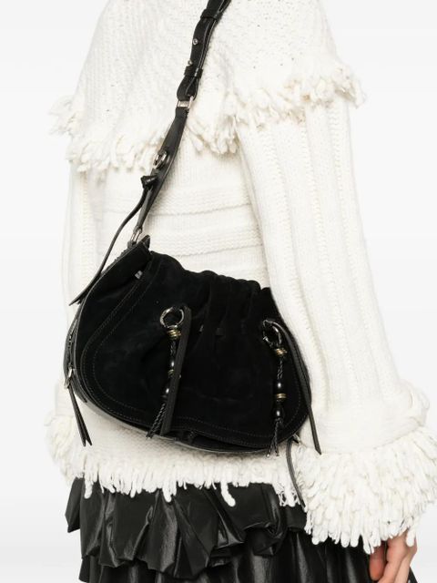 ISABEL MARANT Bolton suede shoulder bag - Black