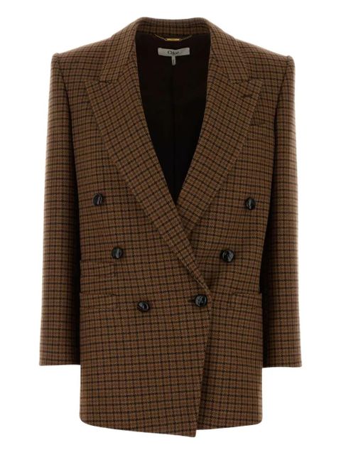 Chloé houndstooth wool blazer - Brown - zdjęcie produktu nr 1