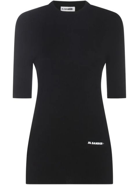 Jil Sander logo-print mini dress - Black - zdjęcie produktu nr 1
