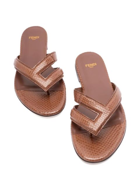 FENDI Fling flat sandals - Brown