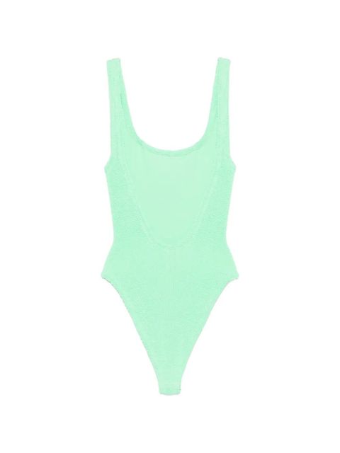 Hunza G square-neck crinkle swimsuit - Green - zdjęcie produktu nr 2