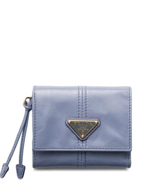 Prada small leather wallet - Blue - zdjęcie produktu nr 1