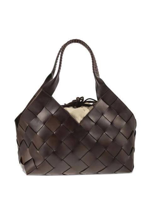 DRAGON DIFFUSION Castello braided-handle shoulder bag - Brown - zdjęcie produktu nr 2