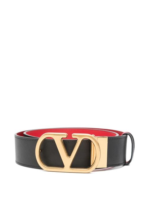 Valentino Garavani logo-buckle leather belt - Black - zdjęcie produktu nr 1