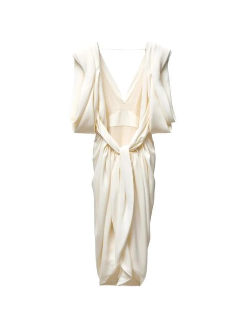Versace crêpe marocaine silk midi dress - White - zdjęcie produktu nr 2