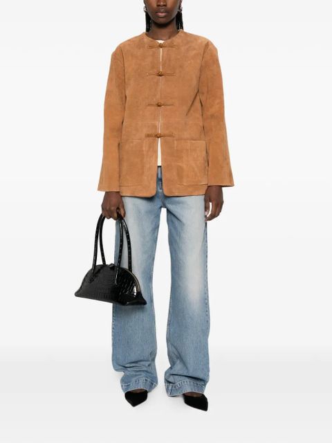 Róhe mandarin-collar suede jacket - Brown - zdjęcie produktu nr 2