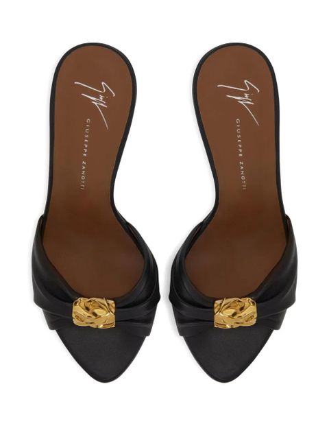 Giuseppe Zanotti 90mm Cherie pleated sandals - Black - zdjęcie produktu nr 2