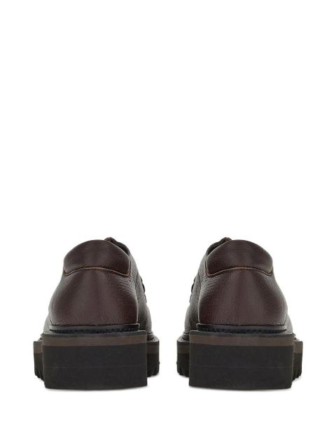 Ferragamo lace-up leather derby shoes - Brown