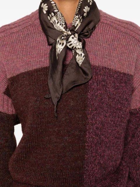 MARANT ÉTOILE colour-block ribbed sweater - Pink