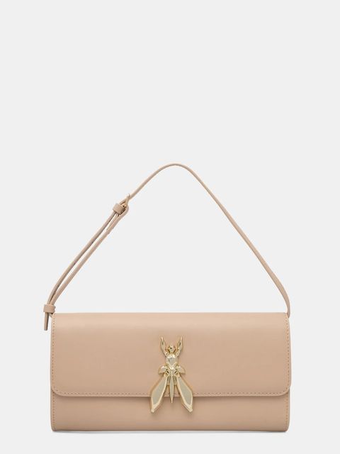 Patrizia Pepe torebka skórzana kolor beżowy 8B0304 L061 - zdjęcie produktu nr 1