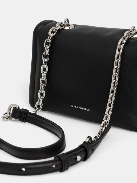 Karl Lagerfeld torebka skórzana kolor czarny A1W30175 - zdjęcie produktu nr 2