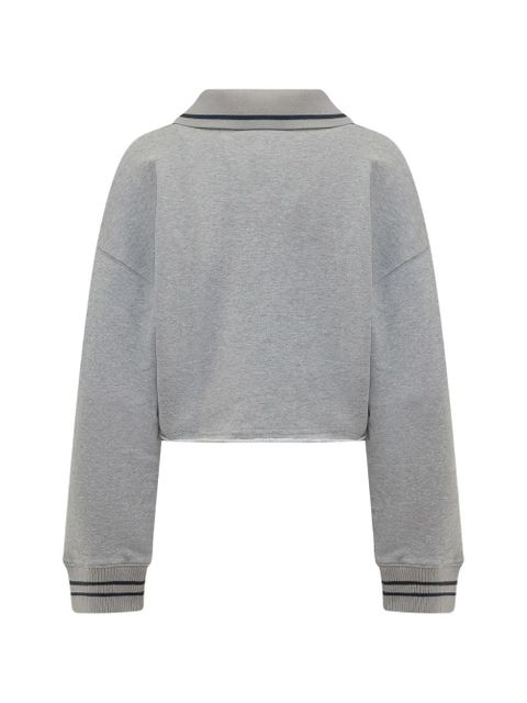 Off-White cropped script sweatshirt - Grey - zdjęcie produktu nr 2
