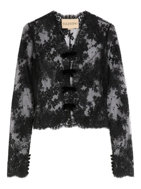 Valentino Garavani lace-panel top - Black - zdjęcie produktu nr 1