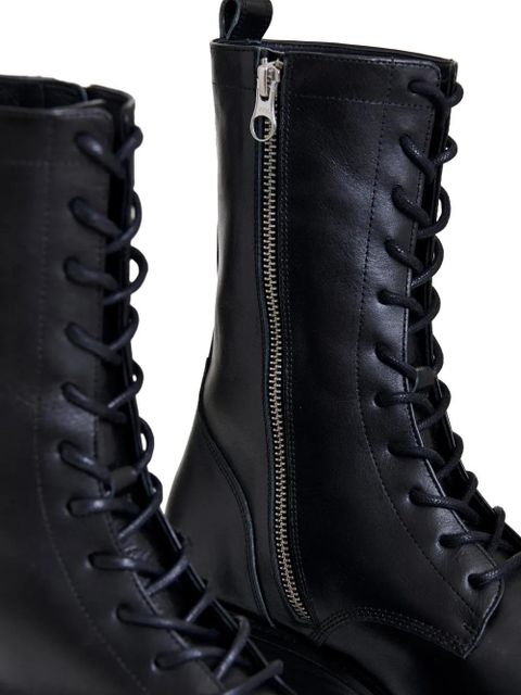 Essentiel Antwerp platform lace-up combat boots - Black