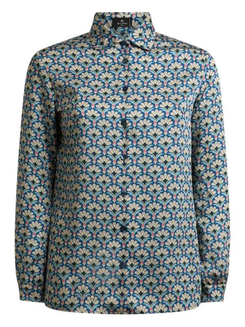 ETRO palm-motif shirt - Blue - zdjęcie produktu nr 1