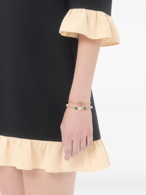 Valentino Garavani gold-tone logo bracelet - ALS GOLD/GREEN - zdjęcie produktu nr 2