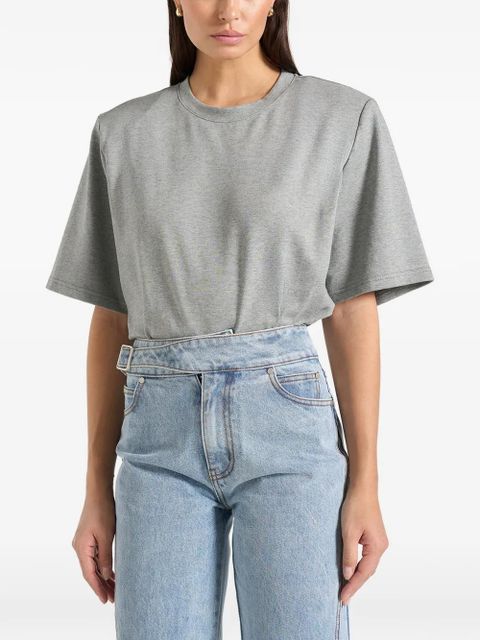 Manière De Voir Mia wide-shoulder T-shirt - Grey - zdjęcie produktu nr 1
