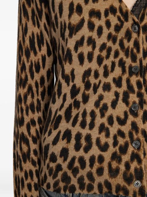 Zadig&Voltaire Manala leopard-print button cardigan - Brown