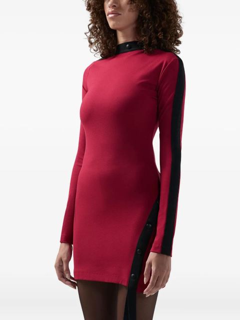 GCDS button trim dress - Red