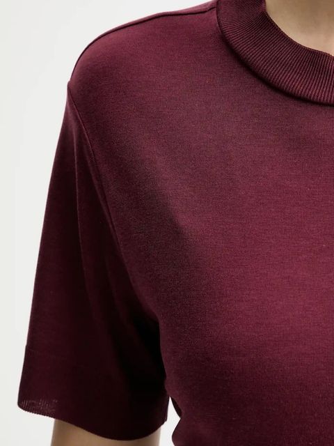 Calvin Klein t-shirt damski kolor bordowy LV044B206G