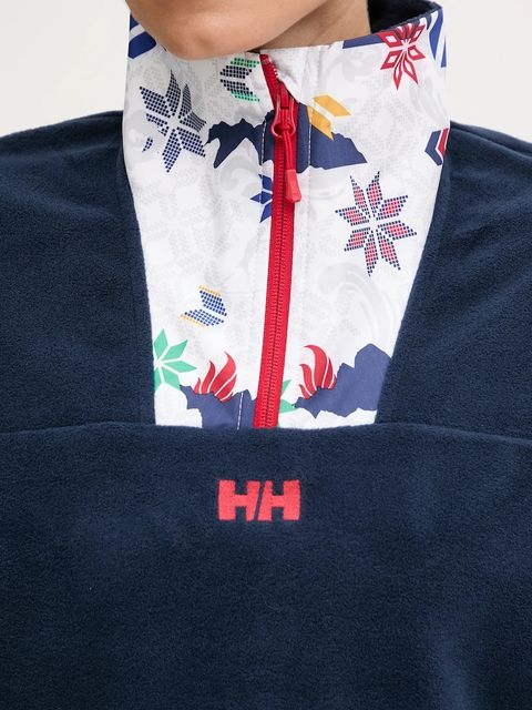 Helly Hansen bluza polarowa DAYBREAKER damska kolor granatowy z aplikacją 49561