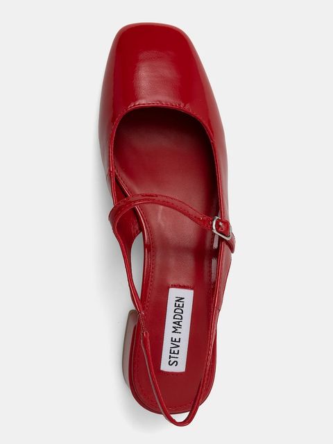Steve Madden czółenka Marjorie kolor czerwony na słupku z odkrytą piętą 11003298