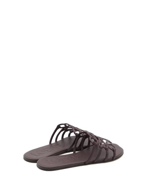 LOEWE leather slides - Red