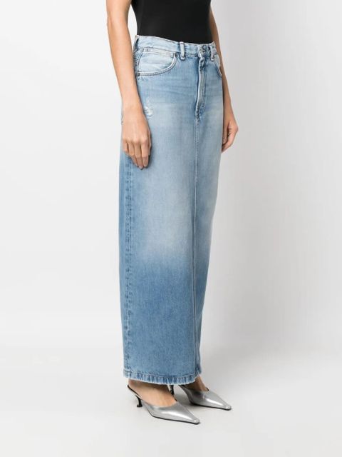 Acne Studios high-waisted denim maxi skirt - Blue