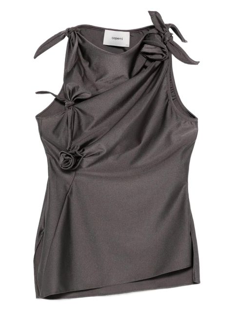 Coperni asymmetric rose-detail top - Grey - zdjęcie produktu nr 1