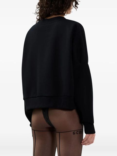 GCDS logo-embroidered sweatshirt - Black