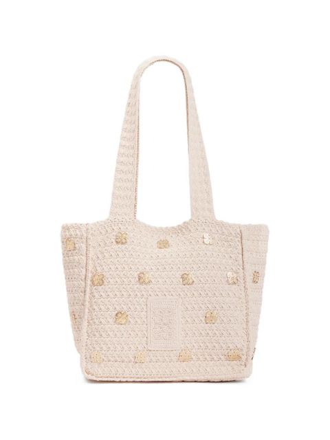 SANDRO appliqué mini bag - Neutrals