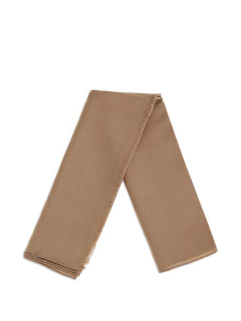 Max Mara fringed mazzinnia scarf - Brown