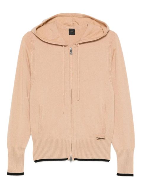 PINKO zip-up knitted hoodie - Neutrals - zdjęcie produktu nr 1