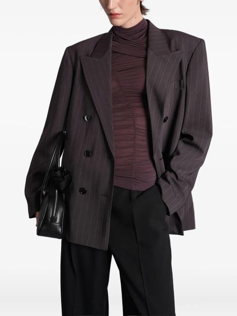 Magda Butrym ruched cape-effect top - Red