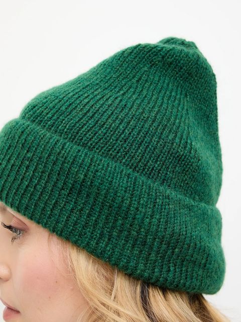 Answear.LAB czapka z wełną merino kolor zielony