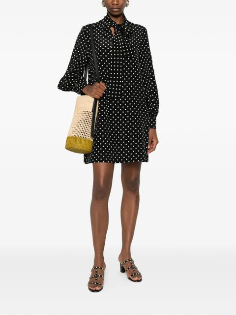 Valentino Garavani polka-dot mini dress - Black - zdjęcie produktu nr 2