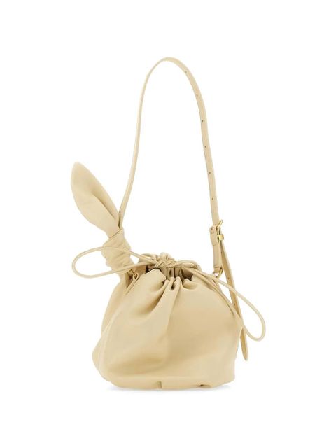 ROTATE BIRGER CHRISTENSEN Bon Bon knot leather shoulder bag - Neutrals - zdjęcie produktu nr 2