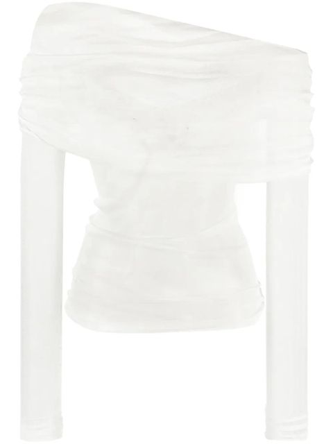 Christopher Esber Veiled silk top - White - zdjęcie produktu nr 1