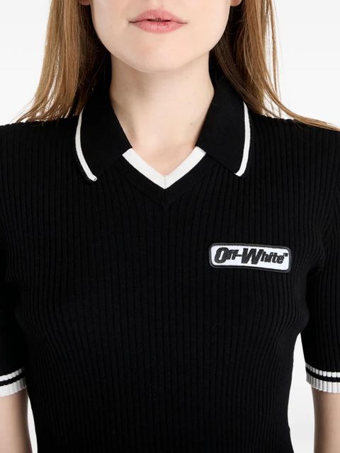 Off-White ribbed-knit T-shirt - Black
