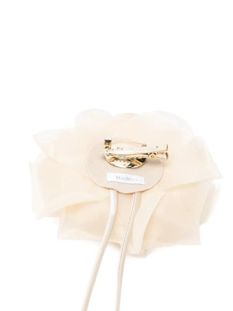 Max Mara Mxario flower brooches - Neutrals